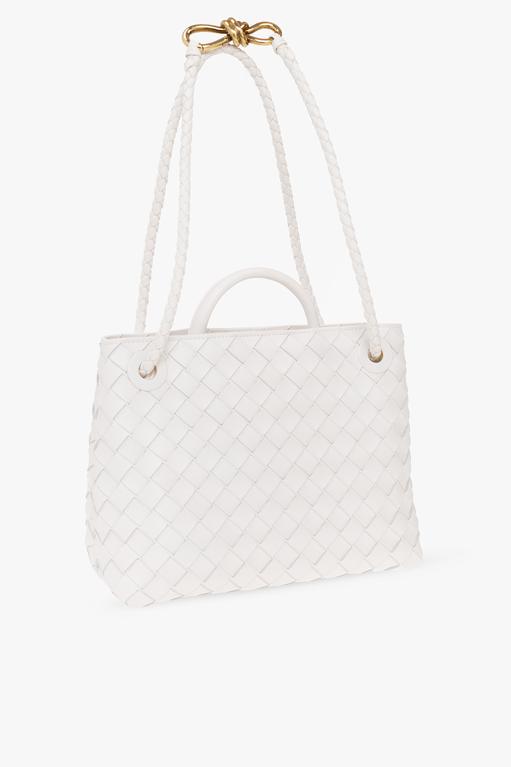 White 'Andiamo Small' shoulder bag Bottega Veneta